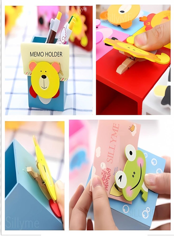 Sillyme 12pcs Wooden Pen Box Return Gifts Birthday Party for Kids | Return gift for kids age 6-10 - birthday return gift for kids 6-12 | Cute Animal Theme Stationery Placer kanjak gifts for girls pack of 12 - Image 3